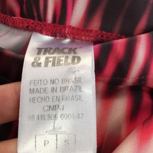 Track & field pink & black leggings sz s 57530 - Picture 4 of 4